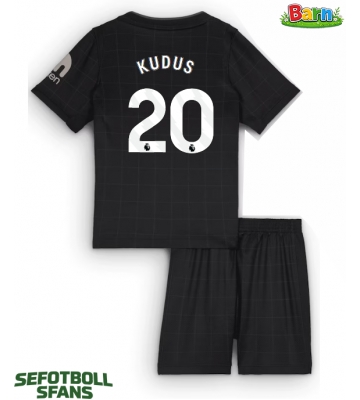 Tottenham Hotspur Mohammed Kudus #20 Bortaställ Barn 2025-26 Kortärmad (+ Korta byxor)